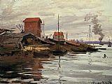 Petit Paintings - The Seine at Le Petit Gennevilliers by Claude Monet